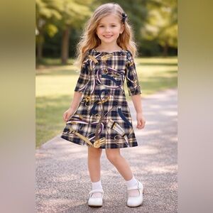 EUC! J. McLaughlin Girls’ RARE Equestrian Motif Dress, sz 5